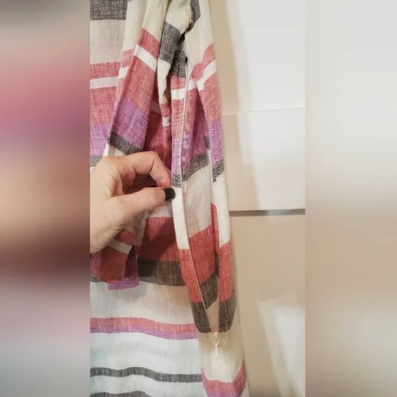 Brooks Brothers 346 100% Linen Striped Tunic sz14 - Picture 11 of 12